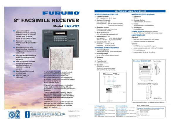Weatherfax furuno Radio marine electronics