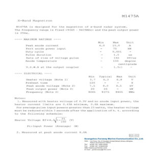 JRC M1475A Magnetron ship radar component