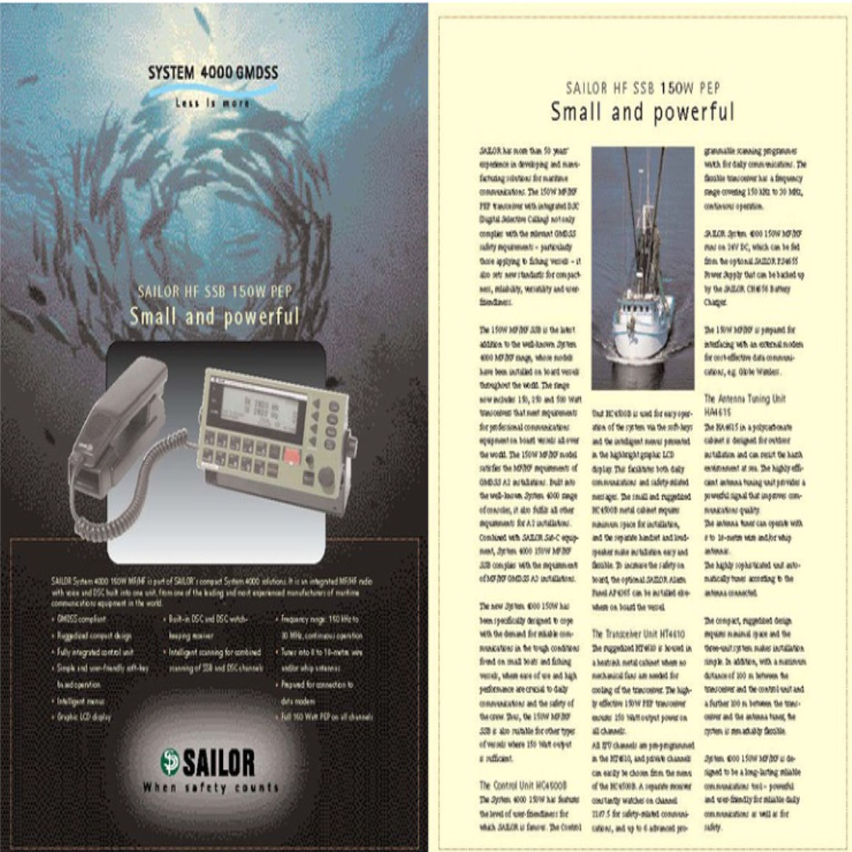 SAILOR MF HF SYSTEM 4000- SAILOR 4000 MF/HF system